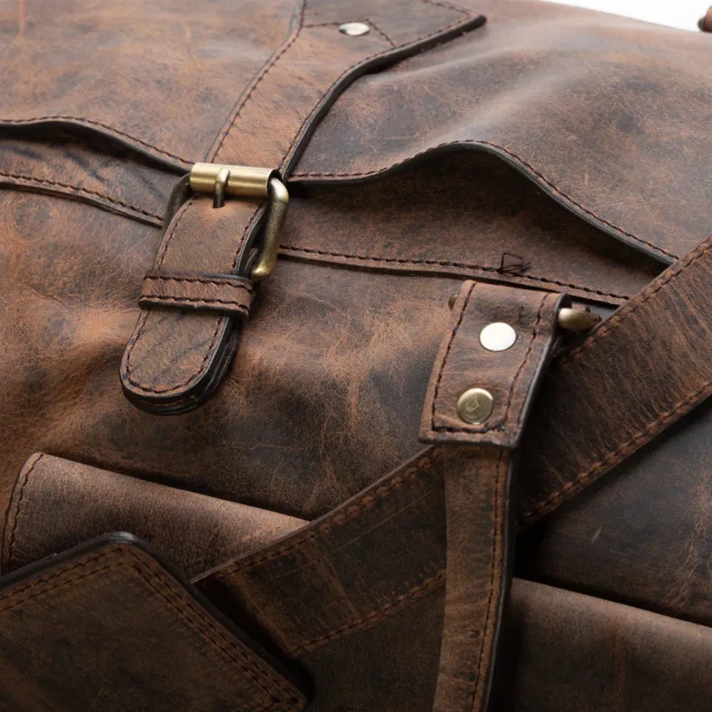 Shepherd Vintage Full-Grain Leather Duffle Bag
