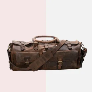 Shepherd Vintage Full-Grain Leather Duffle Bag