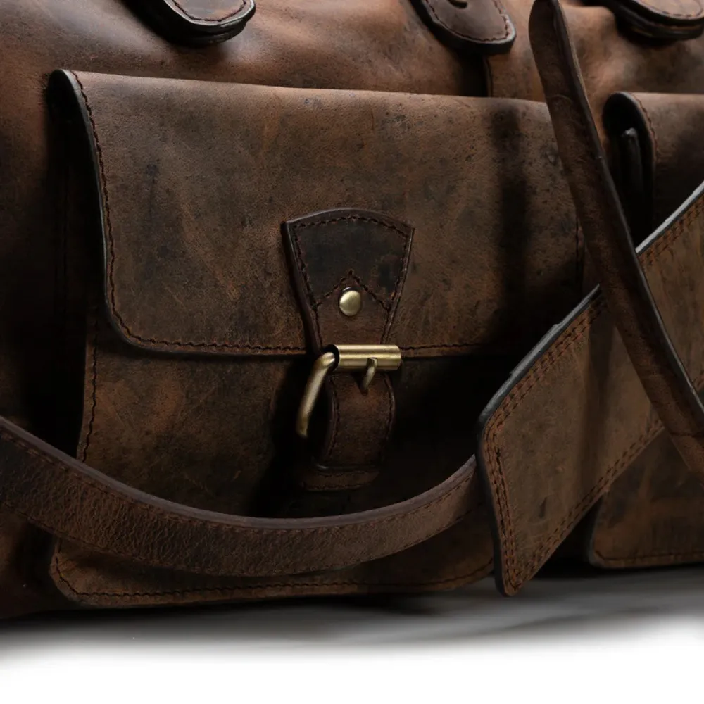 Shepherd Vintage Full-Grain Leather Duffle Bag