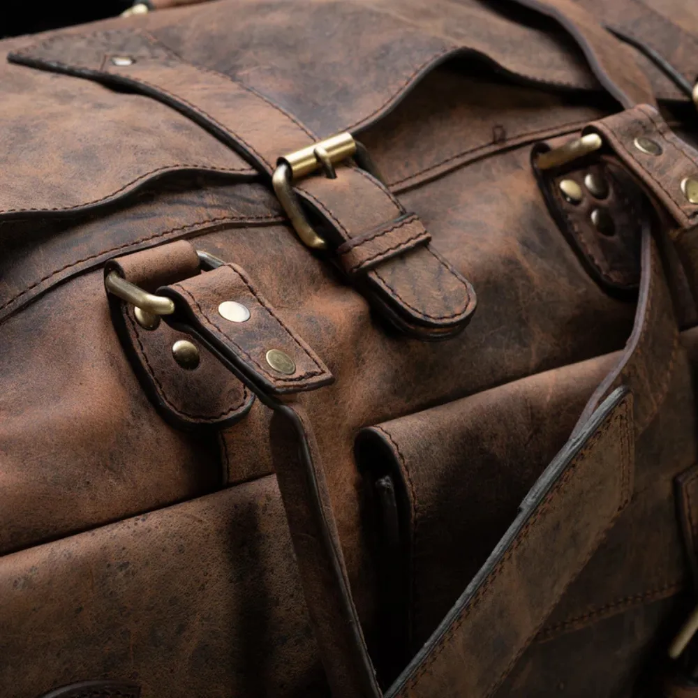 Shepherd Vintage Full-Grain Leather Duffle Bag