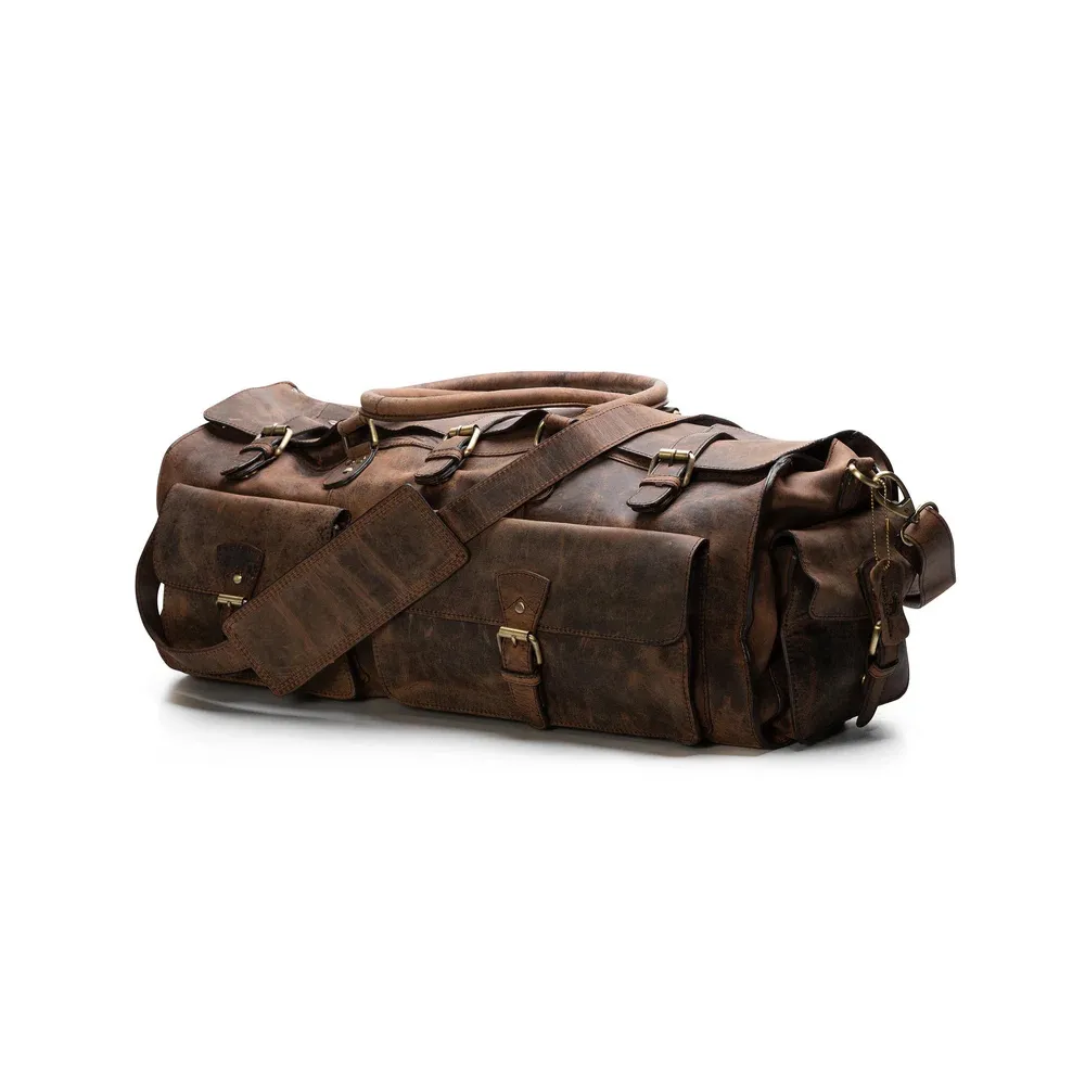 Shepherd Vintage Full-Grain Leather Duffle Bag