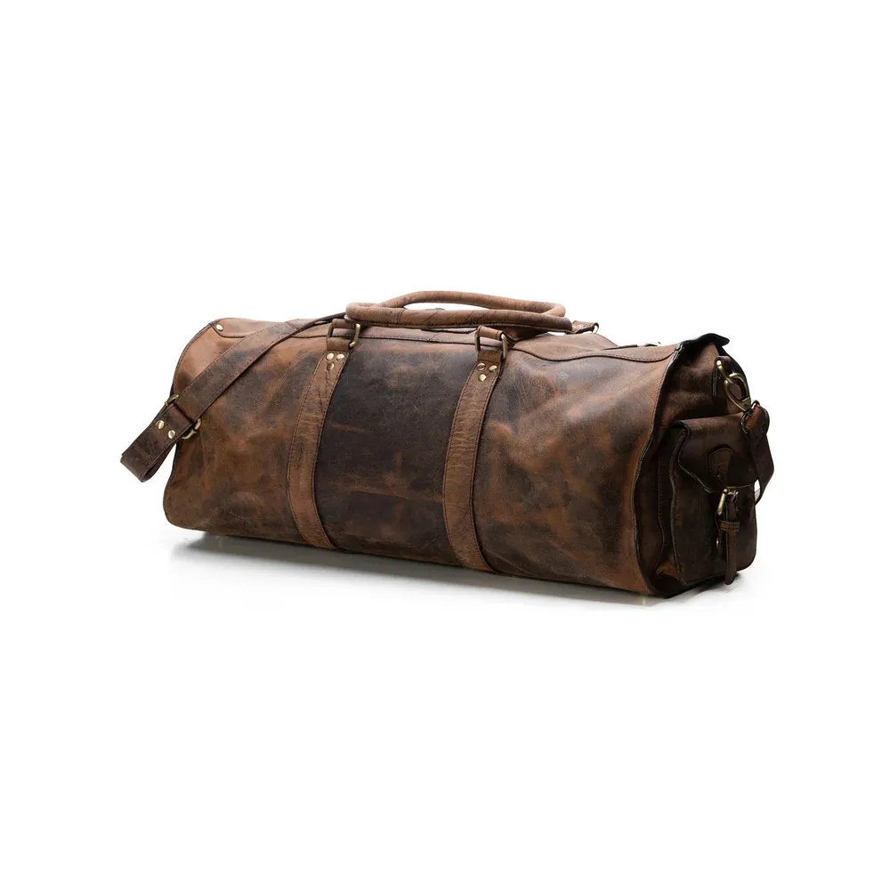 Shepherd Vintage Full-Grain Leather Duffle Bag