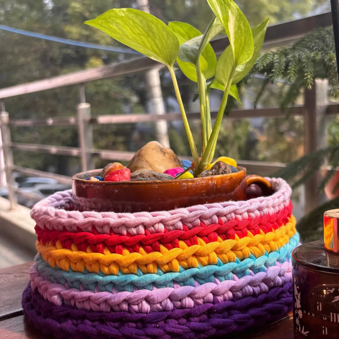 Shiroli Handmade Colorful Multipurpose Basket