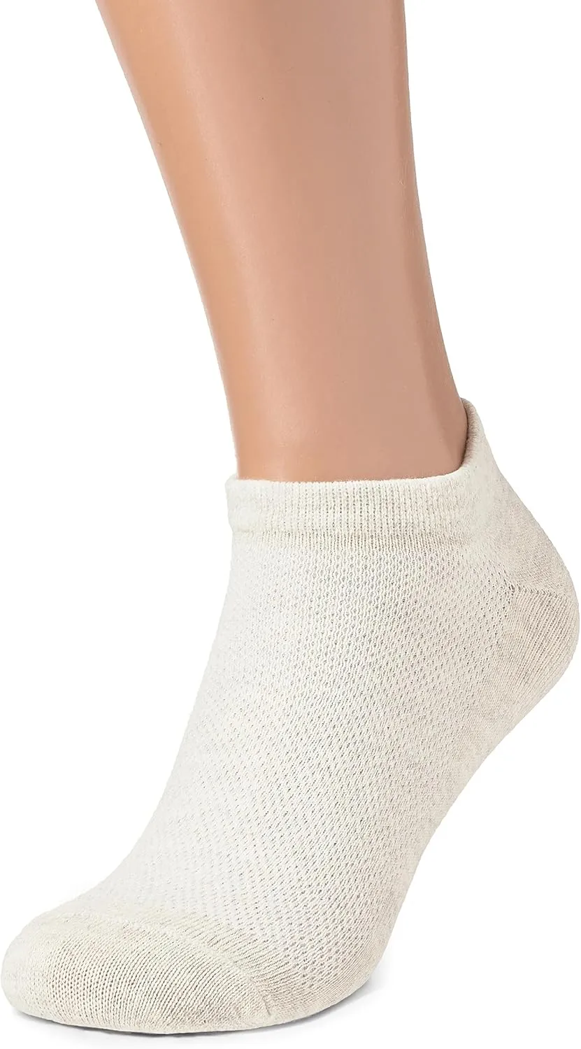 Short Mesh-knitted Breathing Moisture-Wicking Men’s Organic Linen Socks, 5-pack