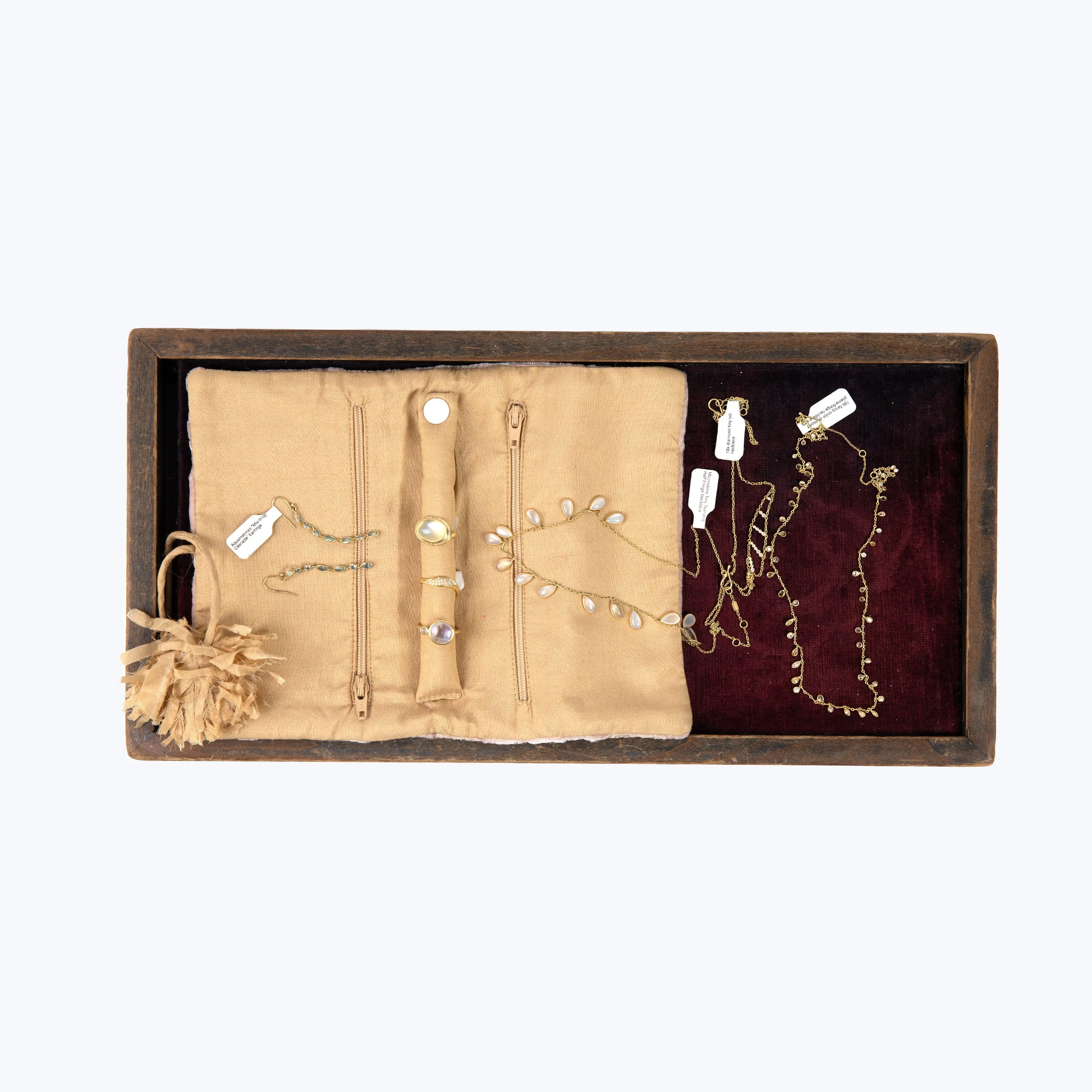Silk Velvet Jewelry Roll