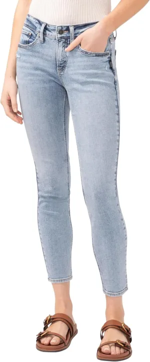 Silver Jeans Co. Women's Suki Mid Rise Curvy Fit Skinny Jeans