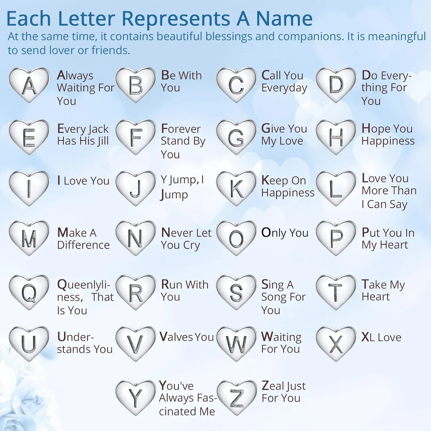 Silvora 925 Sterling Silver Heart Letter Stud Earrings for Women Initial Earring for Girls with Gift Packaging