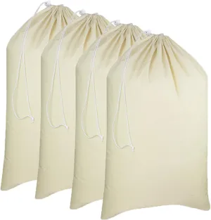 Simpli-Magic Canvas Tote Bags, 13"x15", Pack of 4, Natural
