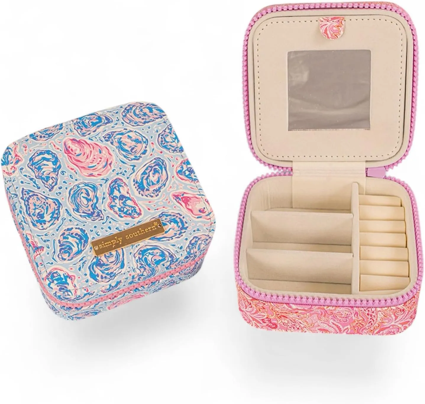 Simply Southern Water Color Print Travel Jewelry Case