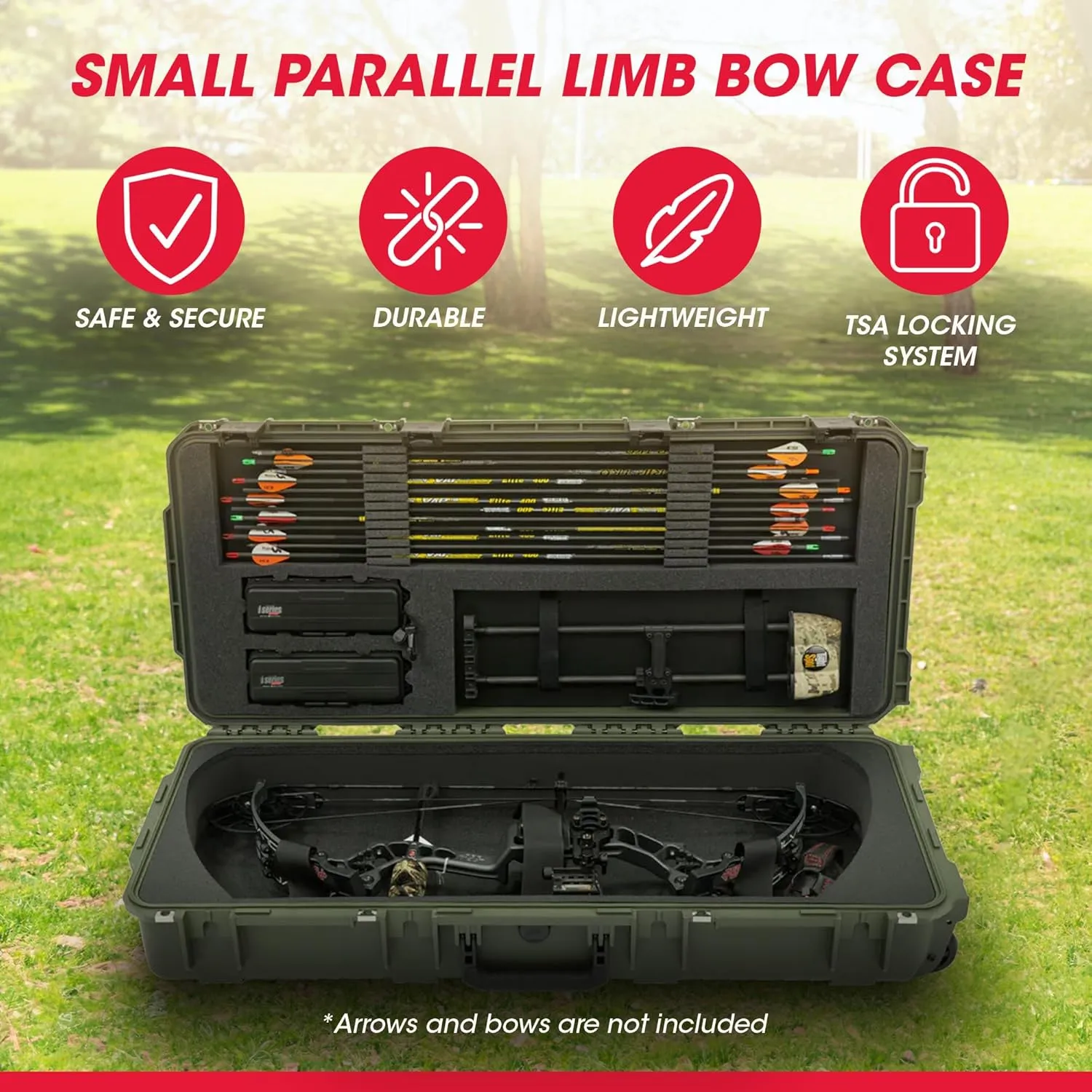 SKB Mathews Hard Shell Compound Bow and Arrow Archery Case with Wheels