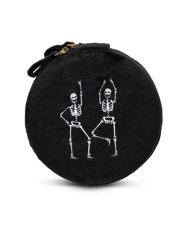 Skeletons Black Velvet Jewelry Zip Case / Organizer