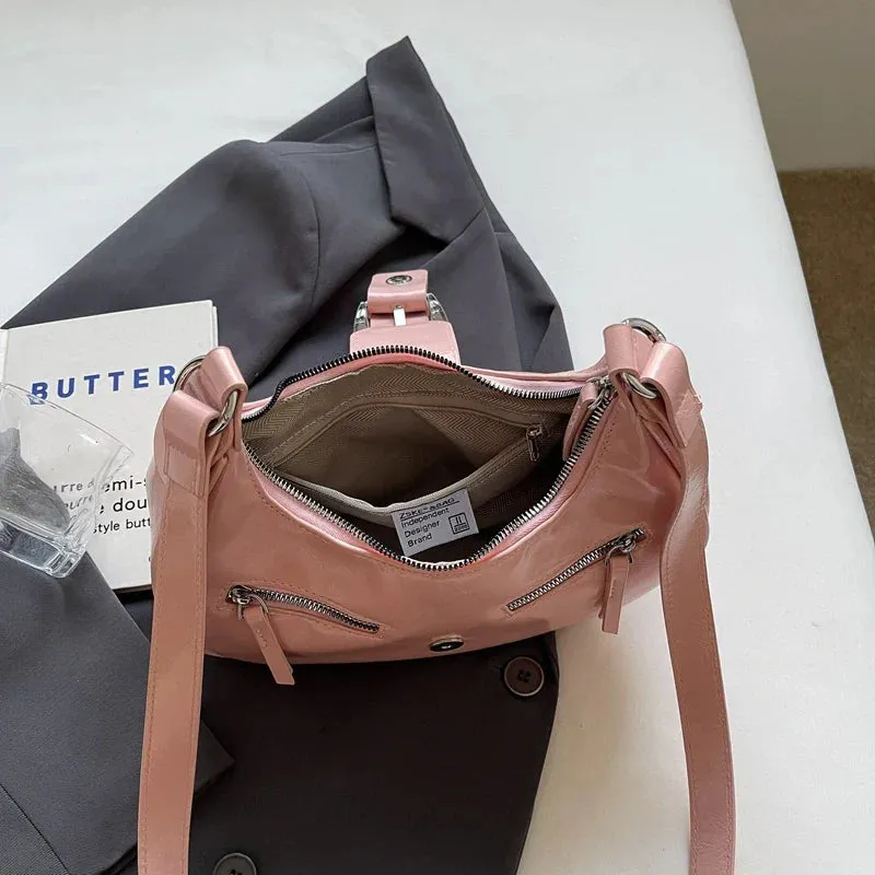 Small Belt Design Faux Leather Shoulder Bags