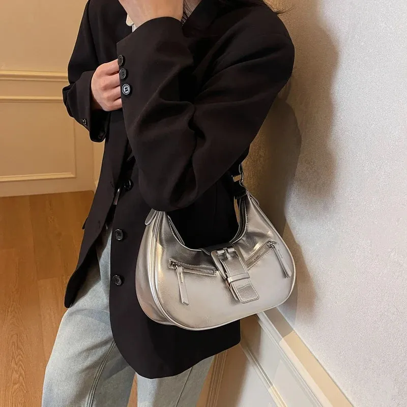 Small Belt Design Faux Leather Shoulder Bags