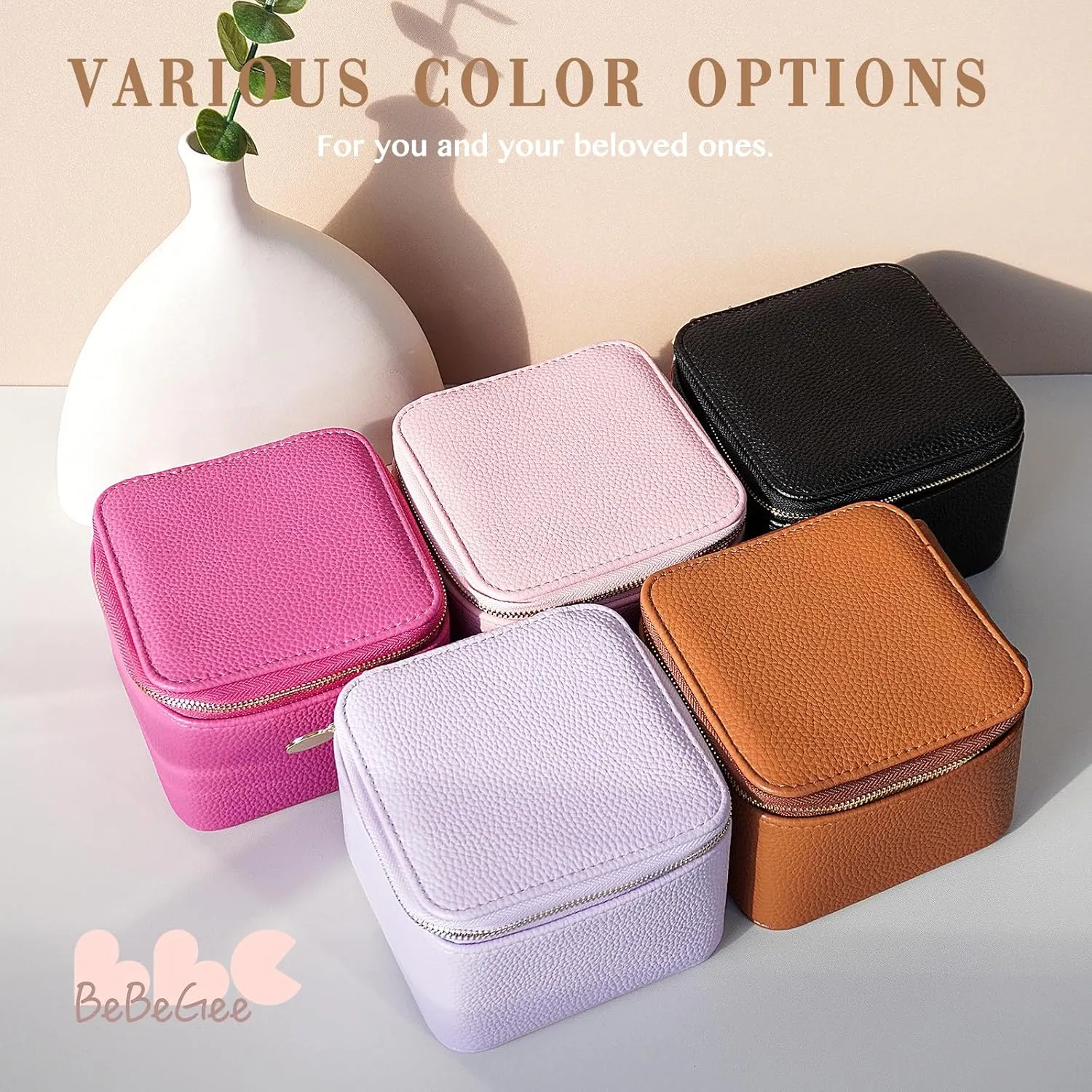Small Jewelry Box Organizer,[with 6 Premium Jewelry Zipper Pockets],Travel Jewelry Case Mini Pouch Birthday Gifts for Women Mothers Day Bridesmaid Gifts, Travel Essentials Accessories(Black)…