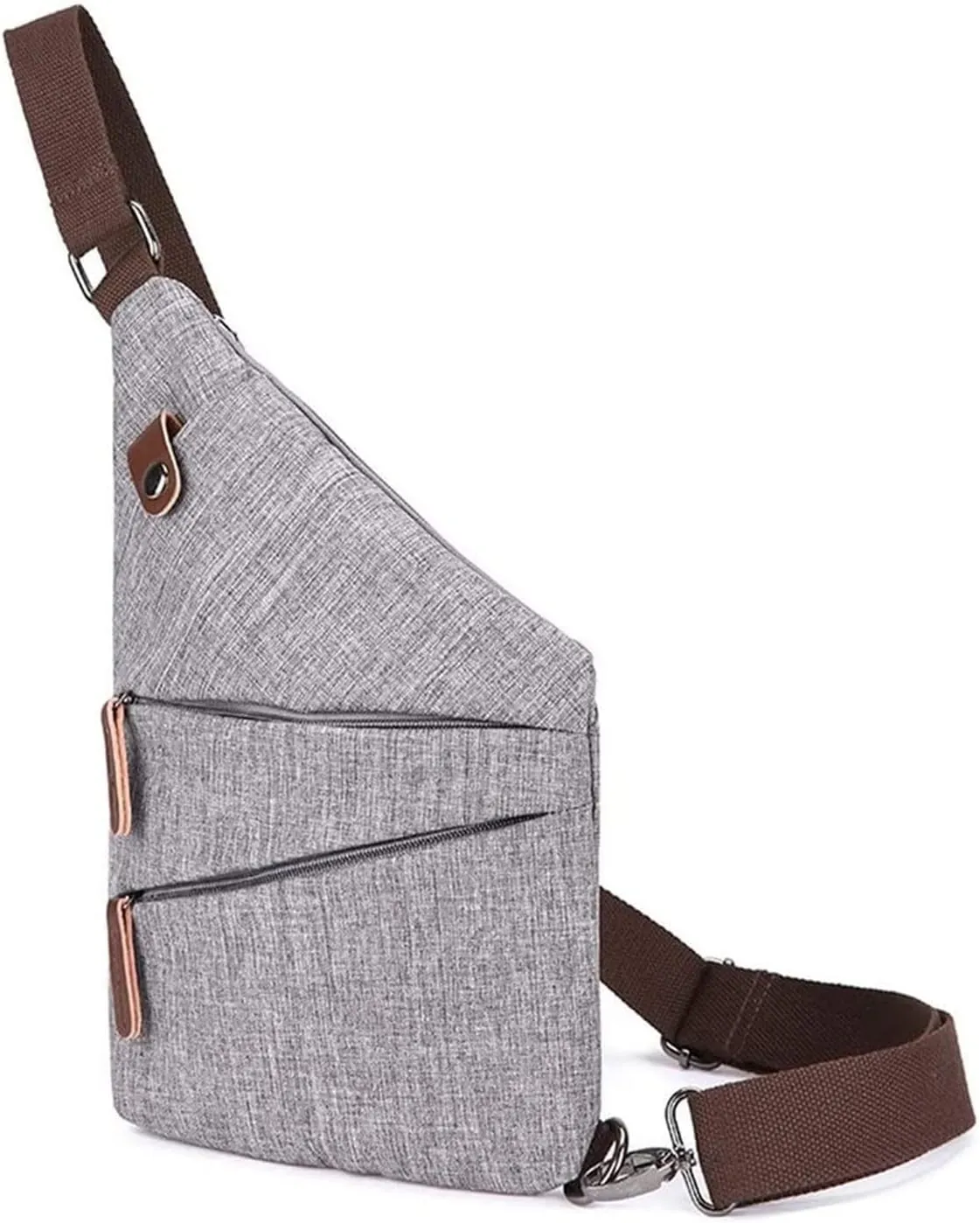 Small Leisure Sling Bag Shoulder Backpack Chest Pack Casual Hiking Rucksack Cross Body Daypack Crossbody(Gray)