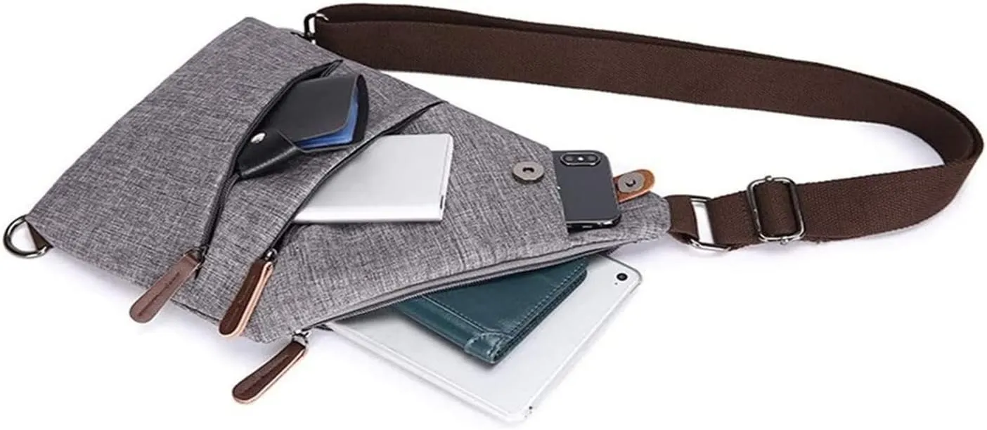 Small Leisure Sling Bag Shoulder Backpack Chest Pack Casual Hiking Rucksack Cross Body Daypack Crossbody(Gray)