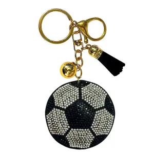 Soccer Crystal Bling Keychain