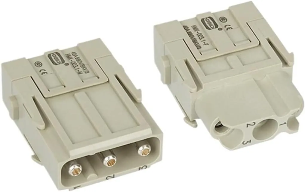 Sockets Multipolares-hdc Sockets Rectangular HMK-003.1 Female and Male Inserts Heavy Duty Connector(Male Insert_3P)
