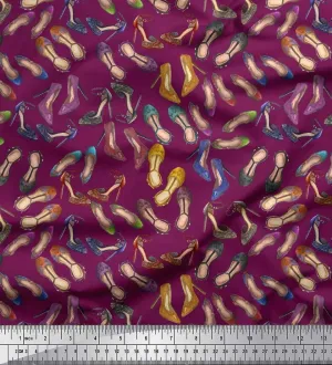 Soimoi Velvet Fabric Bellies & High Heels Fashion Decor Fabric Printed Yard 58 Inch Wide