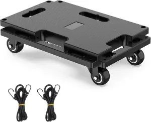 SOLEJAZZ Furniture Mover Dolly 4 Wheels Heavy Duty Small Furniture Moving Dollies Rollers with 4 Wheels 440 Lbs Capacity Rolling Platform Interlocking Design Flat Dolly with Wheels, Black, 1 Pack