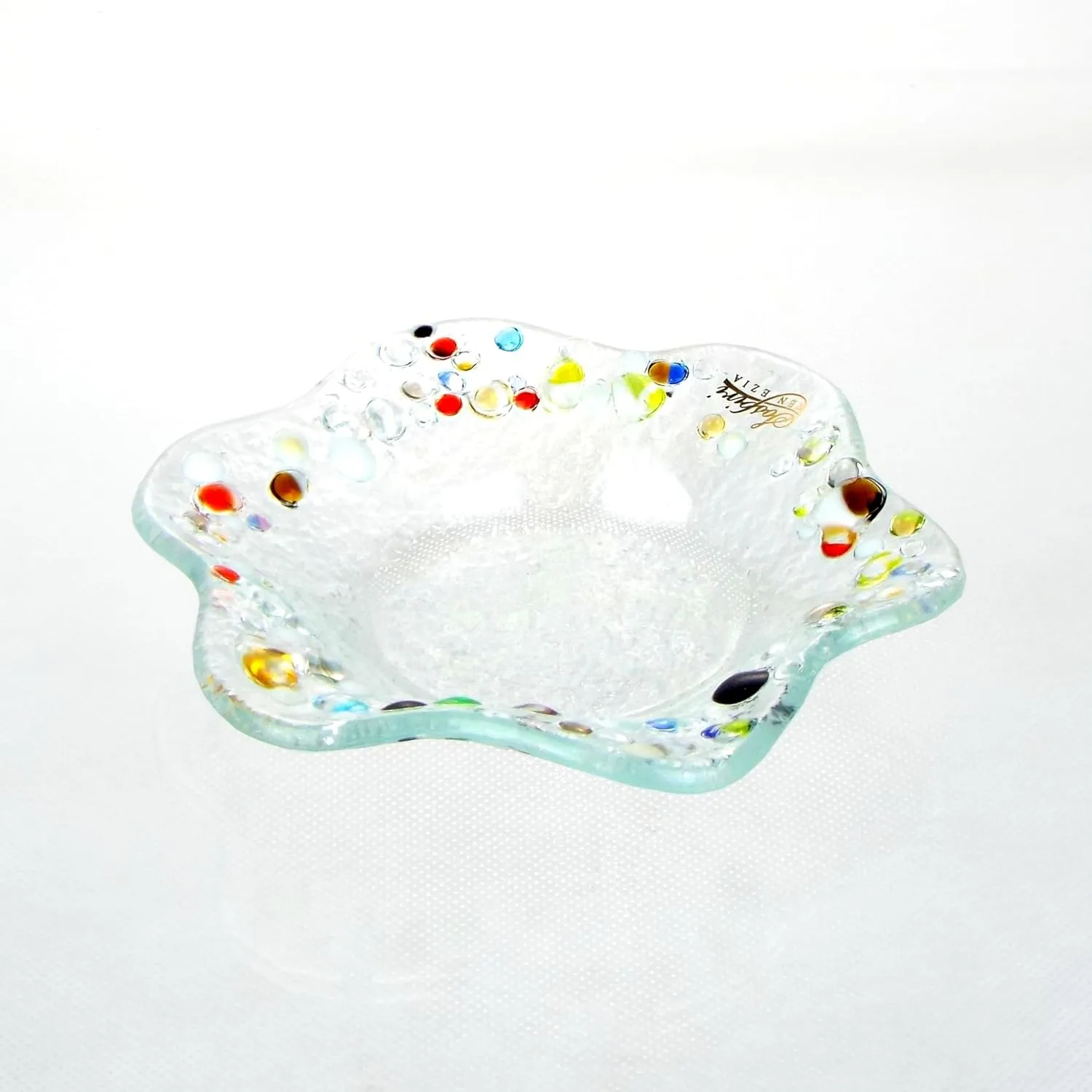Sospiri Venezia - Jewelry Dish Tray, Ring Dish, Murano Glass Trinket Tray, Key Bowl, Decorative Plate, for Friends Sisters Daughter Mother (5"x5" Round)