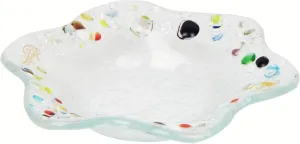 Sospiri Venezia - Jewelry Dish Tray, Ring Dish, Murano Glass Trinket Tray, Key Bowl, Decorative Plate, for Friends Sisters Daughter Mother (5"x5" Round)
