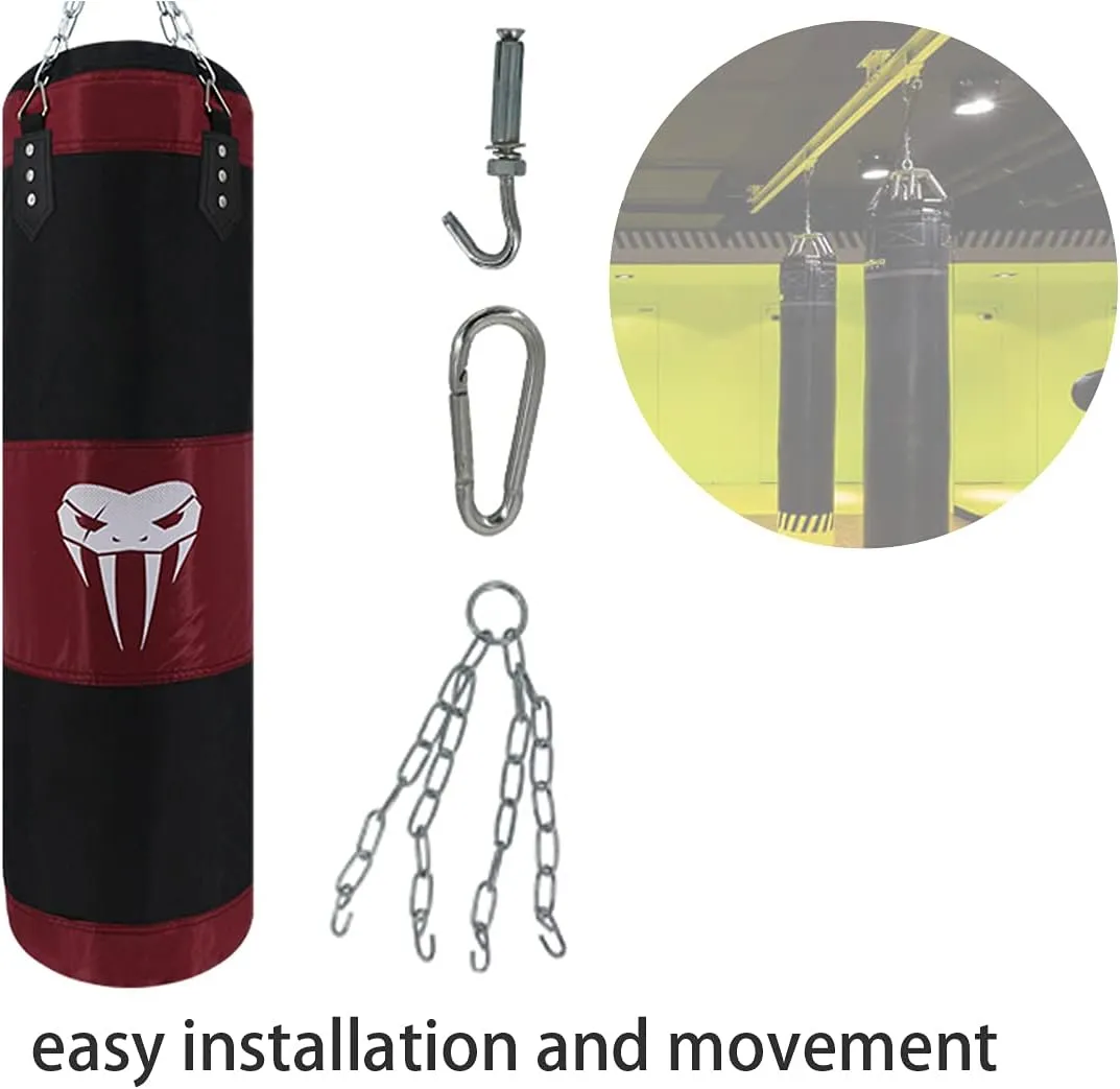 SOTF Heavy Bag Boxing Set Punching Bags for Adults Heavy Duty Hanging Punching Bag Unfilled