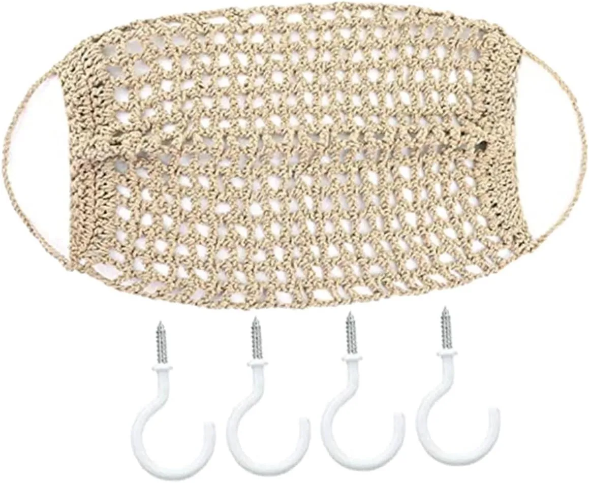 Space-saving Fruit Vegetable Hammock Woven Hanging Basket for Kitchen Dec
