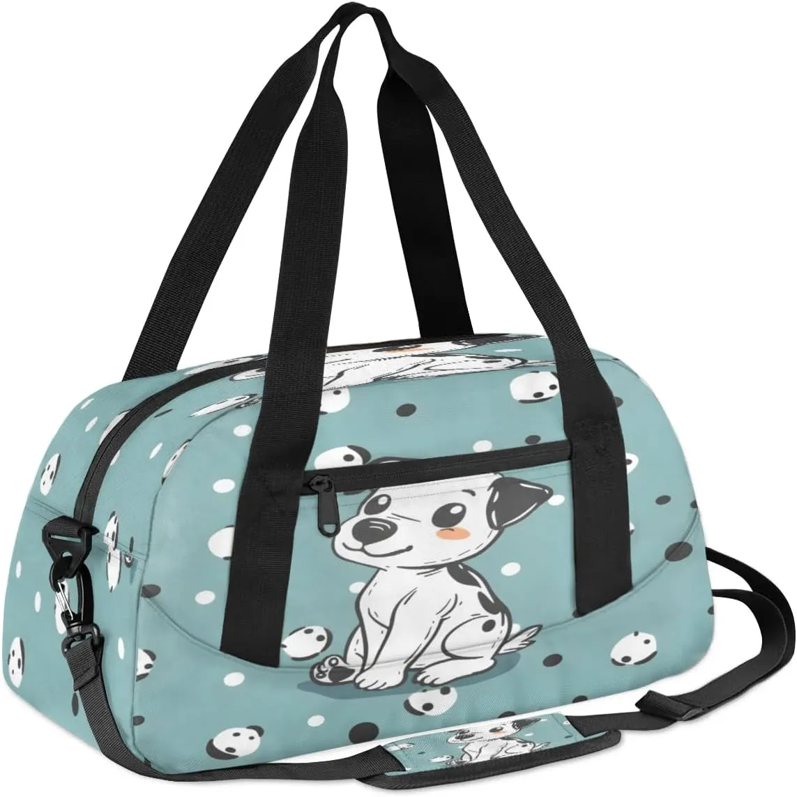Sport Duffel Bag Adorable Dog Kids Gym Bag Weekender Overnight Bags for Boys Girls Teens Carry On Workout Travel Bag