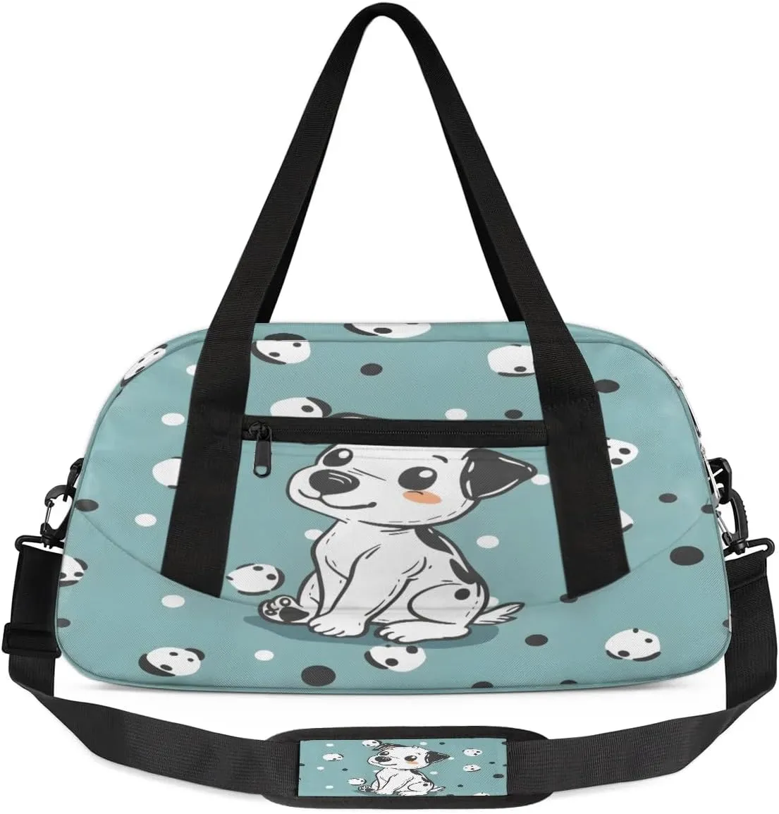 Sport Duffel Bag Adorable Dog Kids Gym Bag Weekender Overnight Bags for Boys Girls Teens Carry On Workout Travel Bag