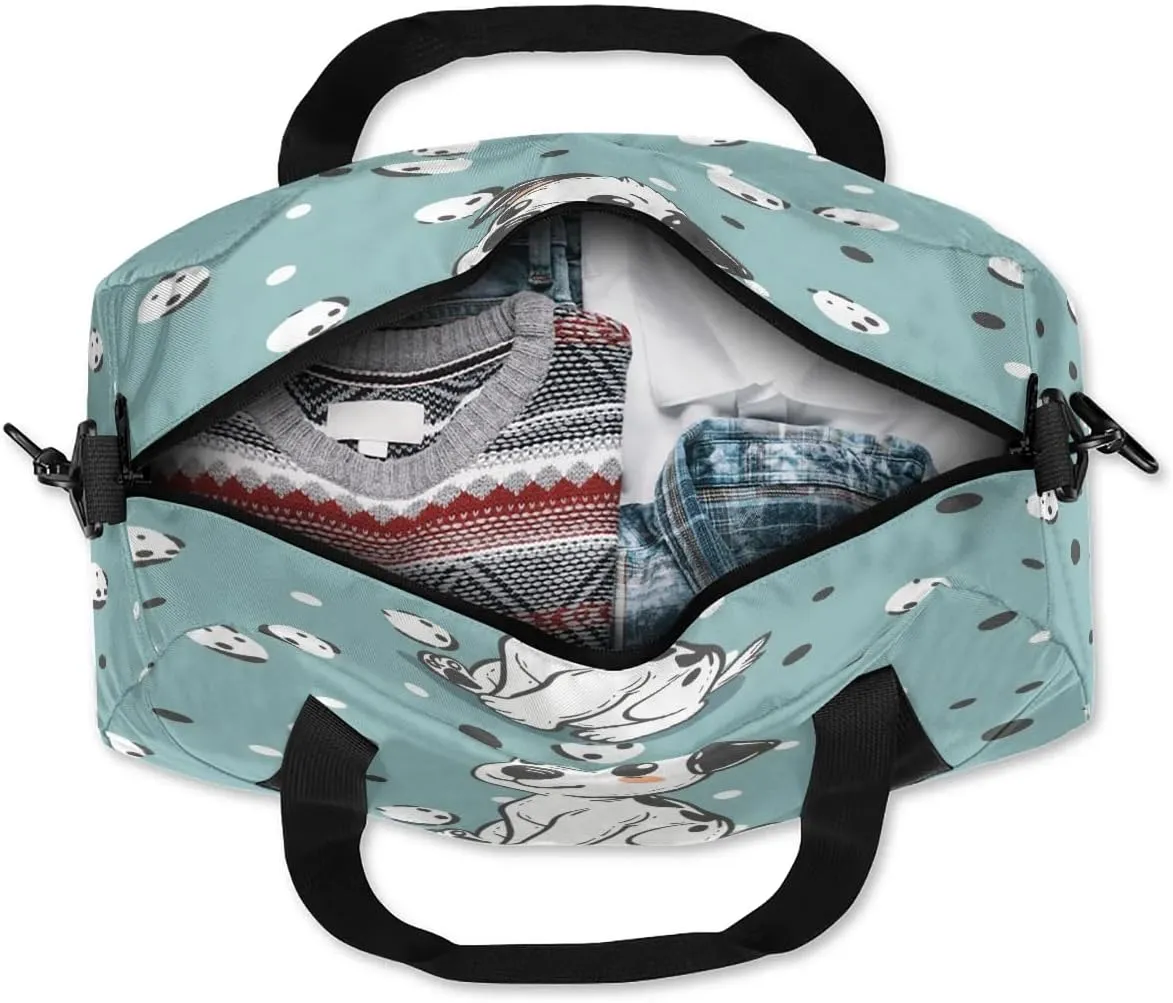 Sport Duffel Bag Adorable Dog Kids Gym Bag Weekender Overnight Bags for Boys Girls Teens Carry On Workout Travel Bag
