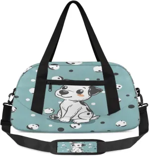 Sport Duffel Bag Adorable Dog Kids Gym Bag Weekender Overnight Bags for Boys Girls Teens Carry On Workout Travel Bag