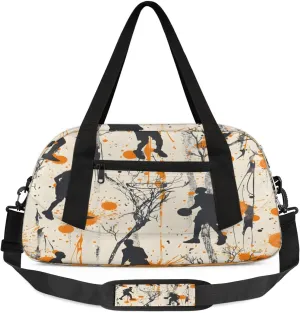 Sport Duffel Bag Basketball Themed Kids Gym Bag Weekender Overnight Bags for Boys Girls Teens Carry On Workout Travel Bag