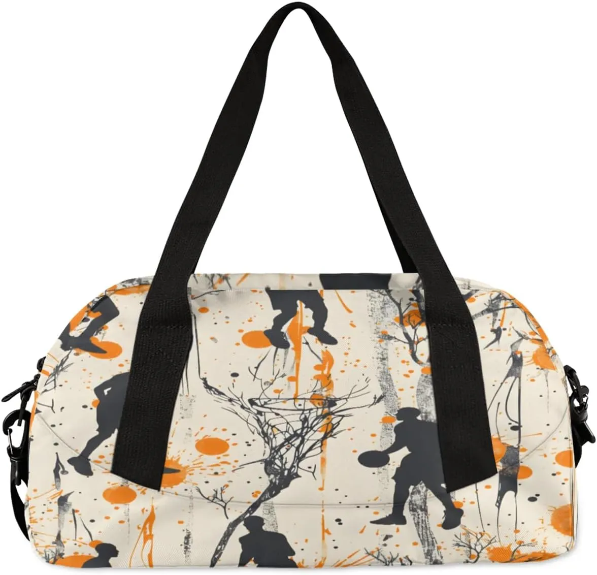 Sport Duffel Bag Basketball Themed Kids Gym Bag Weekender Overnight Bags for Boys Girls Teens Carry On Workout Travel Bag