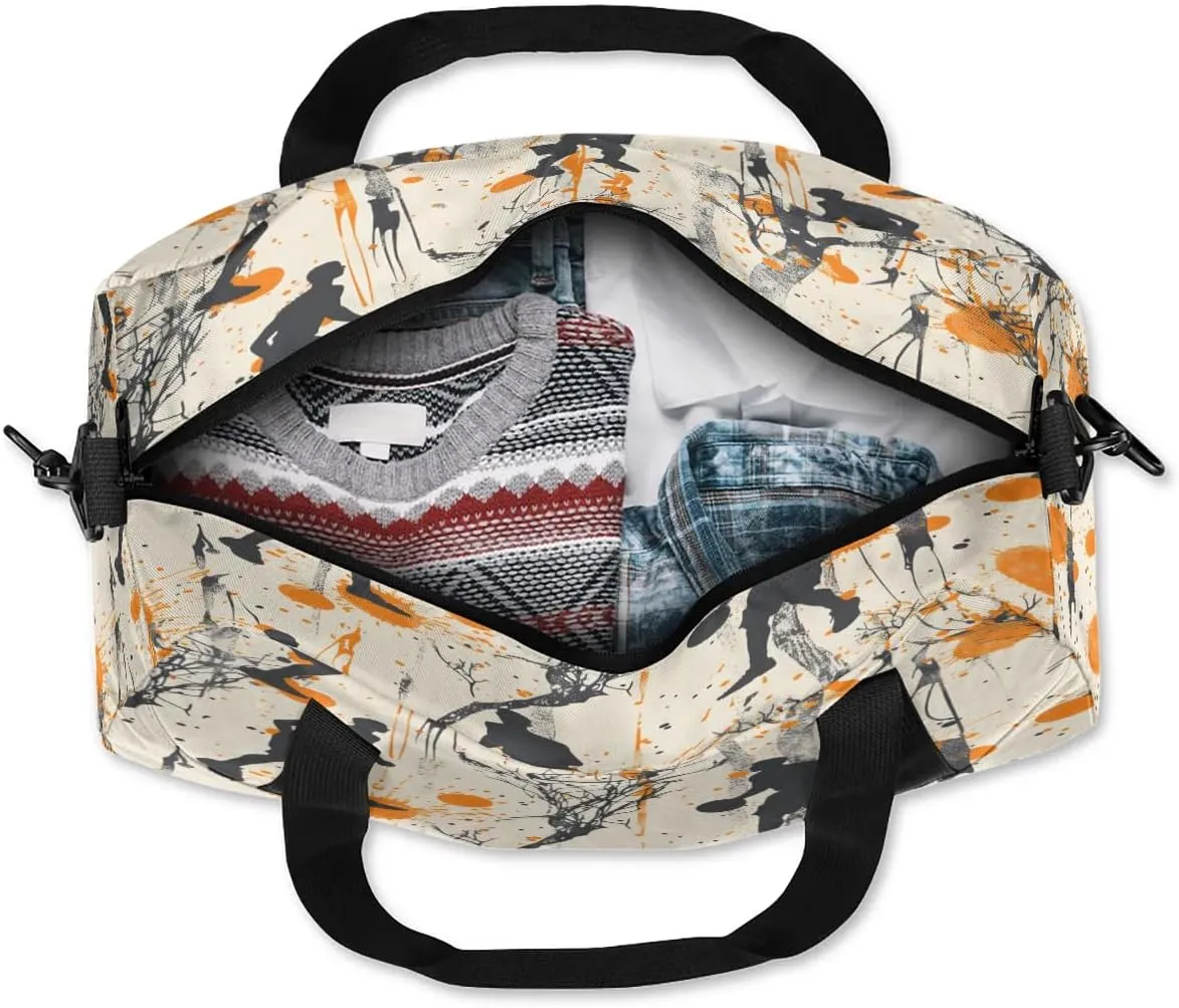 Sport Duffel Bag Basketball Themed Kids Gym Bag Weekender Overnight Bags for Boys Girls Teens Carry On Workout Travel Bag