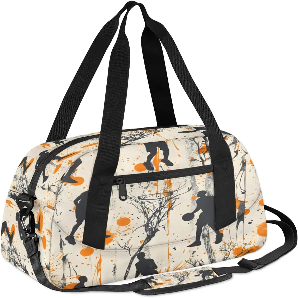 Sport Duffel Bag Basketball Themed Kids Gym Bag Weekender Overnight Bags for Boys Girls Teens Carry On Workout Travel Bag