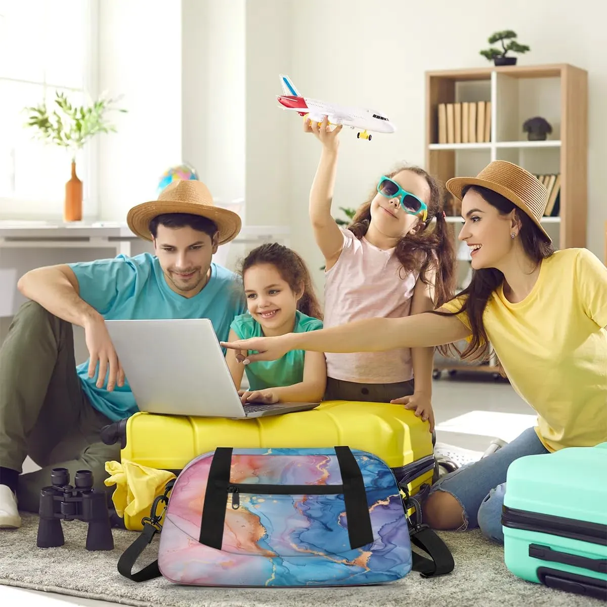 Sport Duffel Bag Beautiful Marble Design Kids Gym Bag Weekender Overnight Bags for Boys Girls Teens Carry On Workout Travel Bag