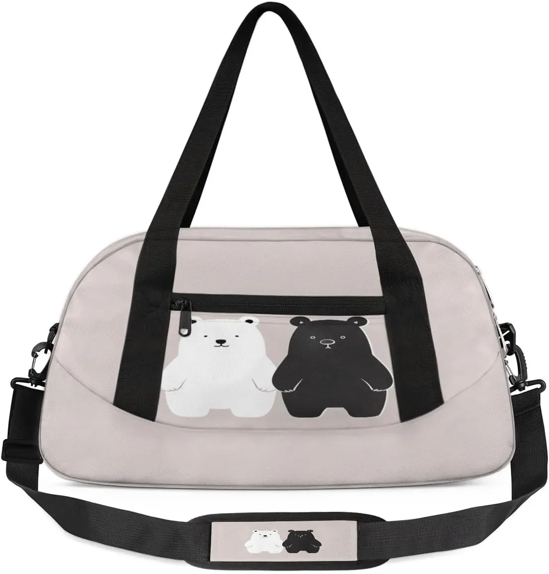 Sport Duffel Bag Cartoon Bear Print Kids Gym Bag Weekender Overnight Bags for Boys Girls Teens Carry On Workout Travel Bag