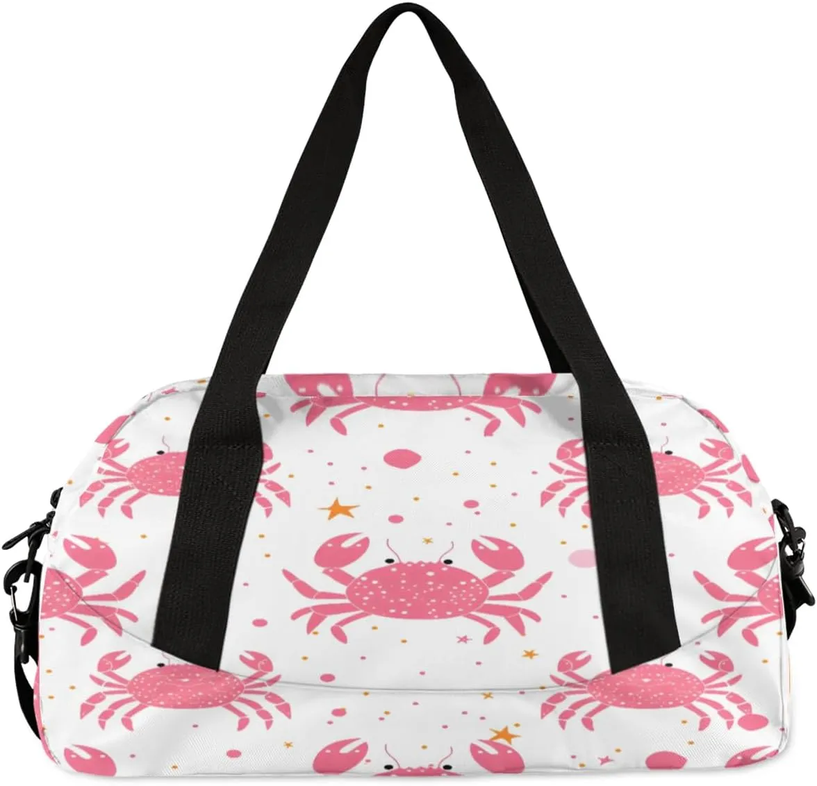 Sport Duffel Bag Crab Print Kids Gym Bag Weekender Overnight Bags for Boys Girls Teens Carry On Workout Travel Bag