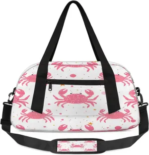 Sport Duffel Bag Crab Print Kids Gym Bag Weekender Overnight Bags for Boys Girls Teens Carry On Workout Travel Bag