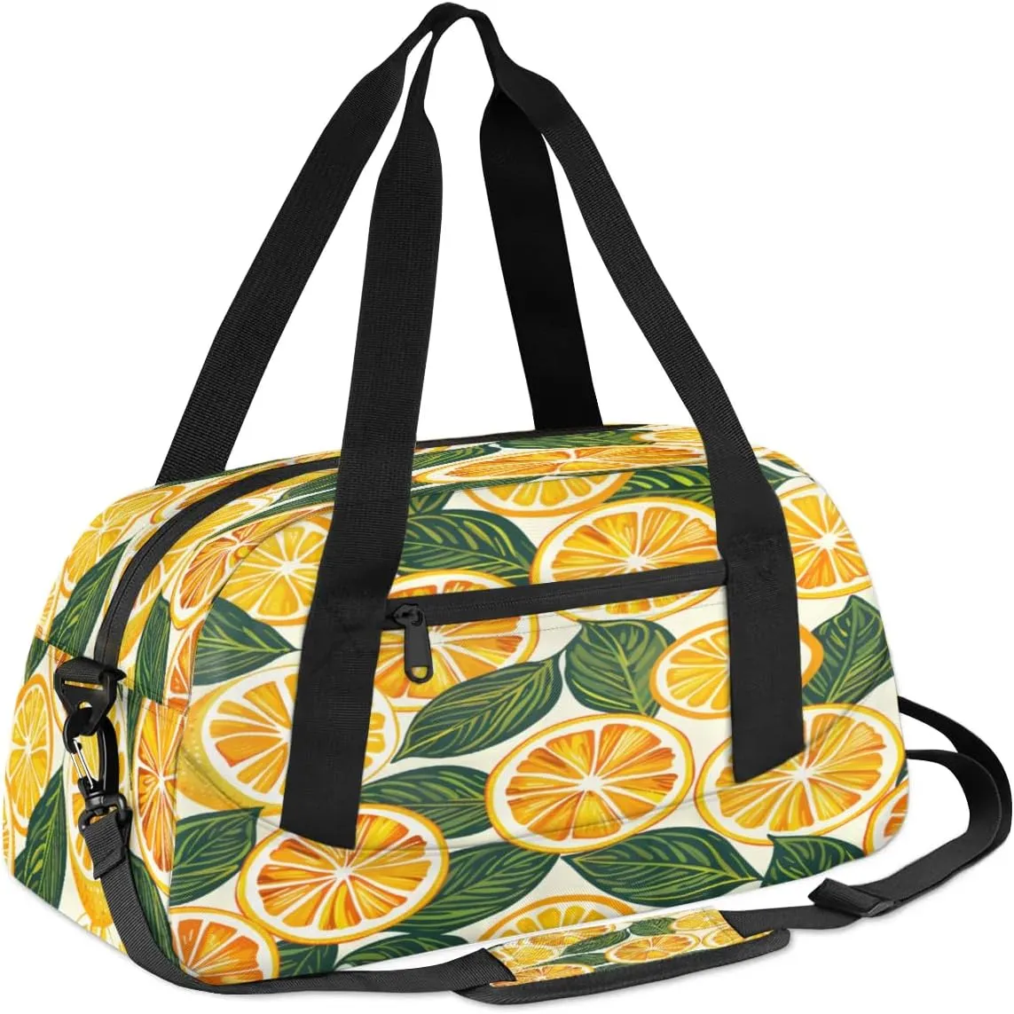Sport Duffel Bag Oranges Slices Kids Gym Bag Weekender Overnight Bags for Boys Girls Teens Carry On Workout Travel Bag
