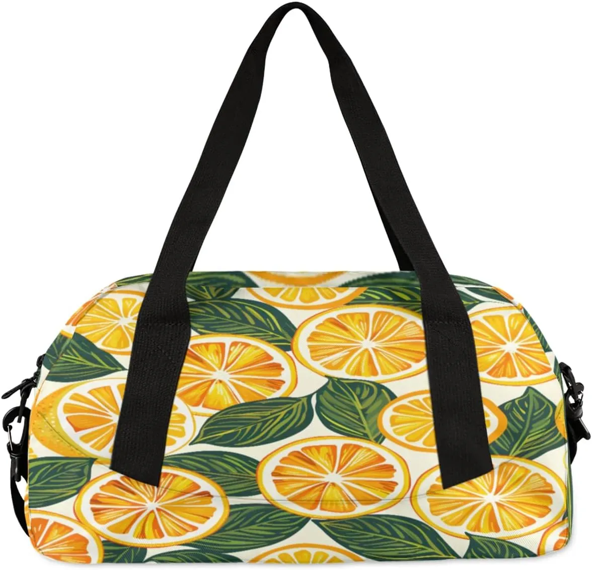 Sport Duffel Bag Oranges Slices Kids Gym Bag Weekender Overnight Bags for Boys Girls Teens Carry On Workout Travel Bag
