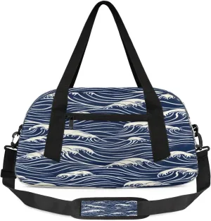 Sport Duffel Bag Seawater Print Kids Gym Bag Weekender Overnight Bags for Boys Girls Teens Carry On Workout Travel Bag