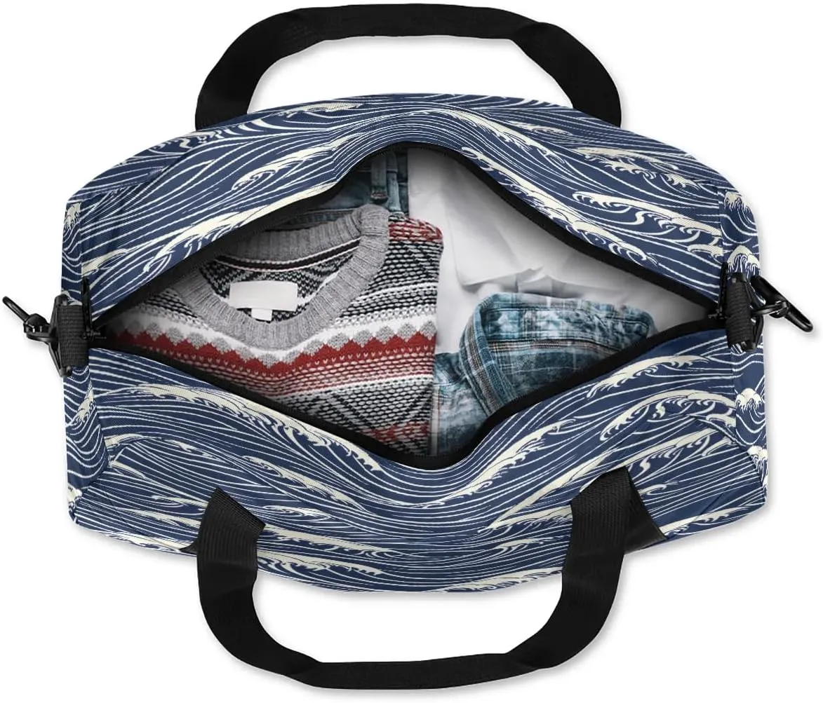 Sport Duffel Bag Seawater Print Kids Gym Bag Weekender Overnight Bags for Boys Girls Teens Carry On Workout Travel Bag