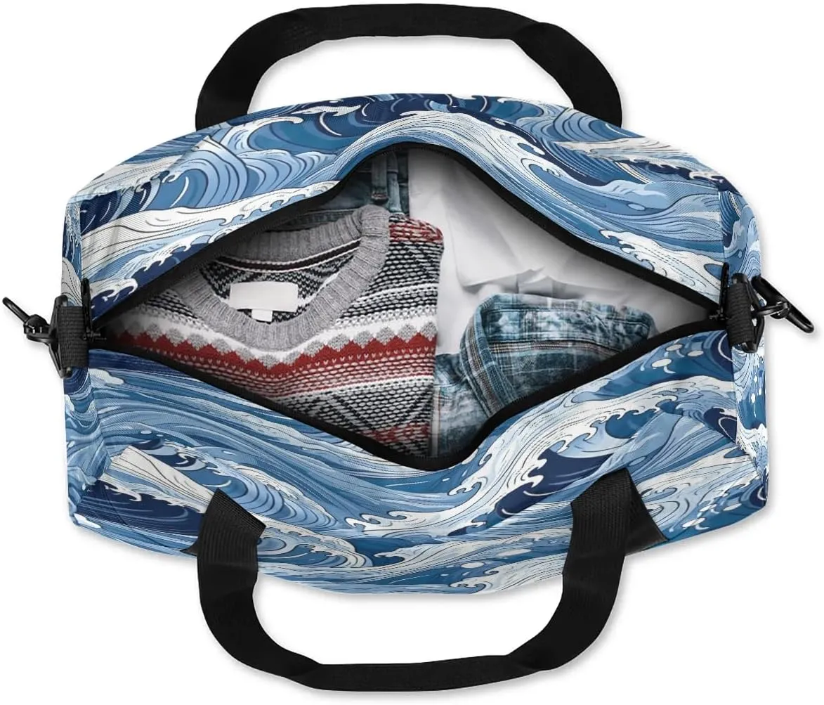 Sport Duffel Bag Seawater Theme Kids Gym Bag Weekender Overnight Bags for Boys Girls Teens Carry On Workout Travel Bag