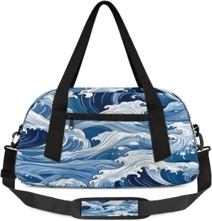 Sport Duffel Bag Seawater Theme Kids Gym Bag Weekender Overnight Bags for Boys Girls Teens Carry On Workout Travel Bag