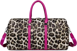 Sports Gym Bag Travel Bag Casual Duffel Bag for Men and Women Lightweight (Leopard)