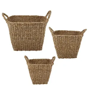 Sq Basket W Handles Set/3