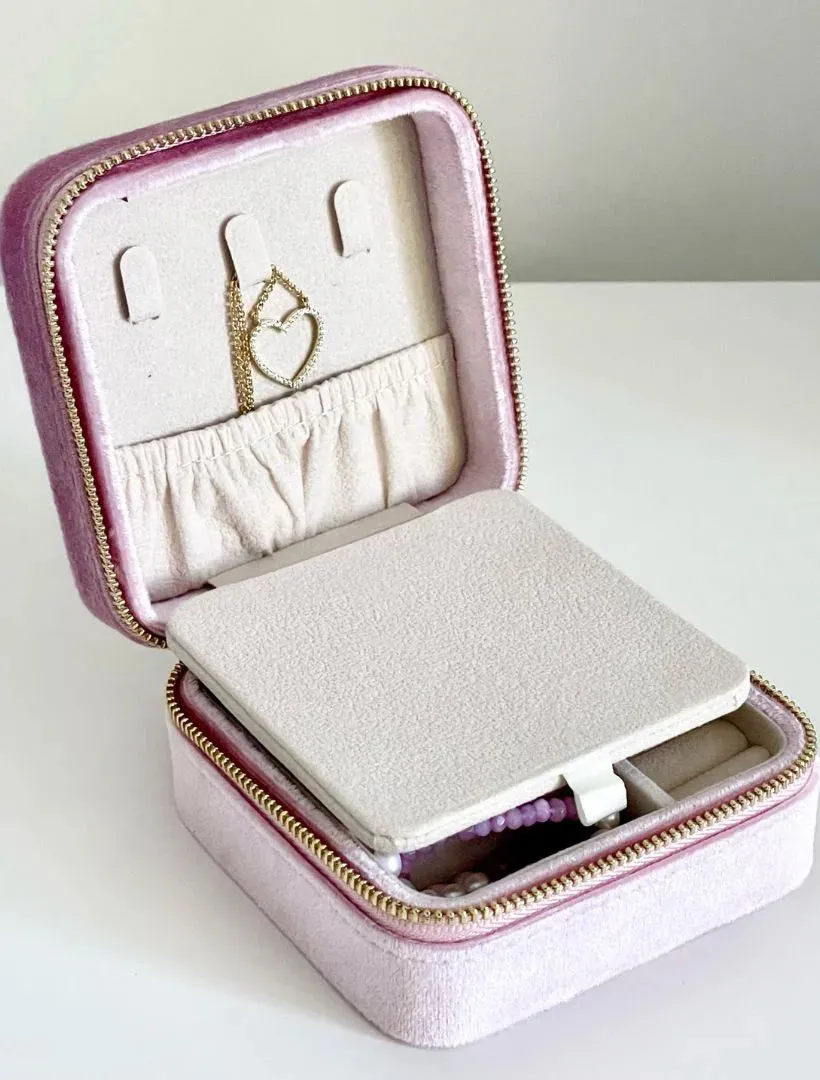 Square Jewellery Case Pink