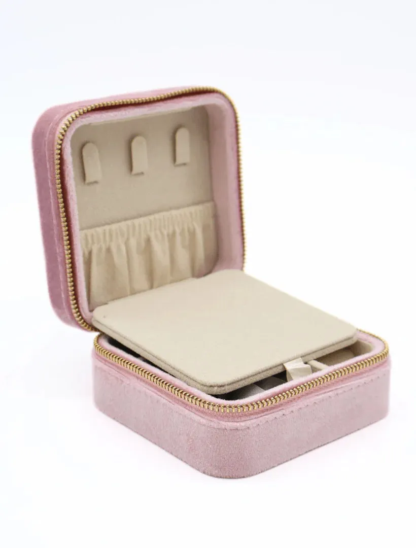 Square Jewellery Case Pink